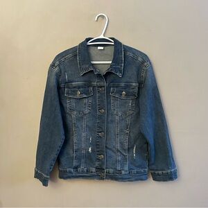 Evsie by Maurices  Distressed Blue Denim Jacket – Girls Size Large  GUC